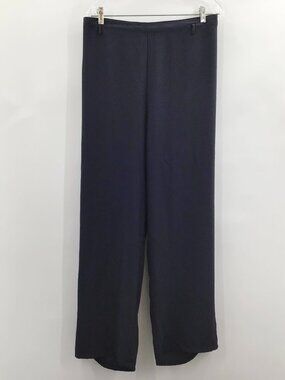 Women's 26/28 Navy Crepe Pants Trousers for Summer Office Formal Straight Leg